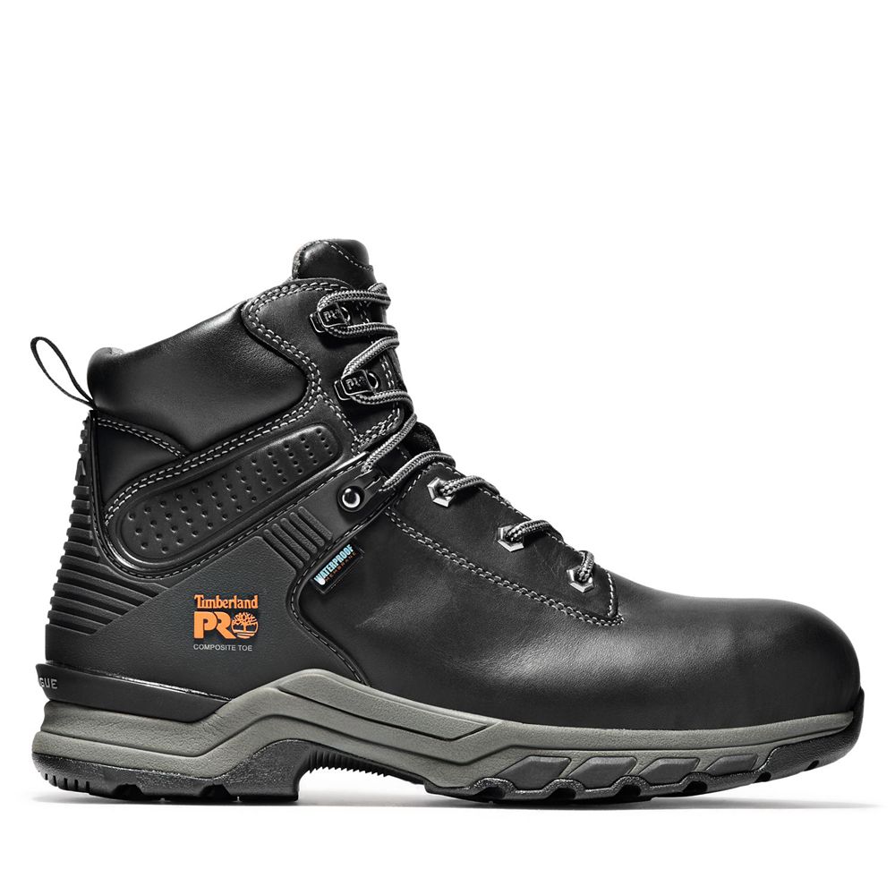 Timberland Mens Work Boots PRO® Hypercharge 6" Comp Toe - Black - India JA7189256